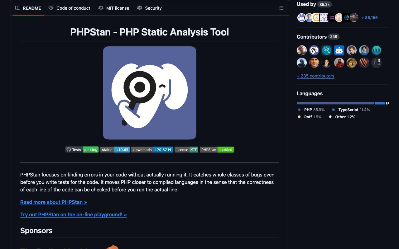 PHPStan screenshot