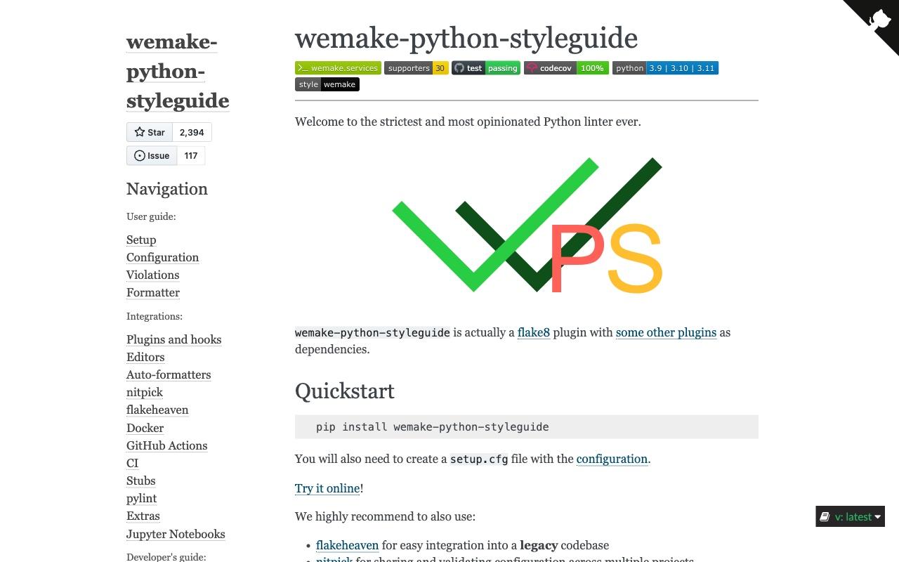 wemake-python-styleguide screenshot