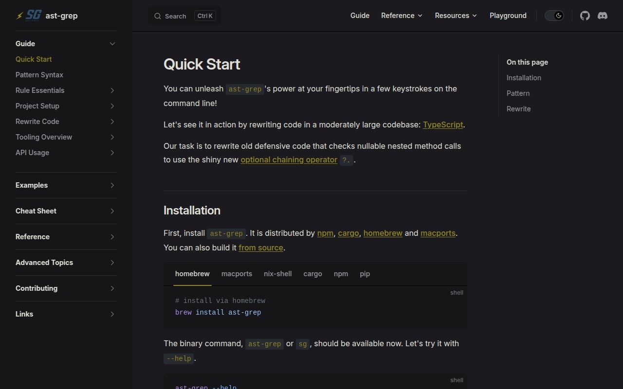 ast-grep screenshot
