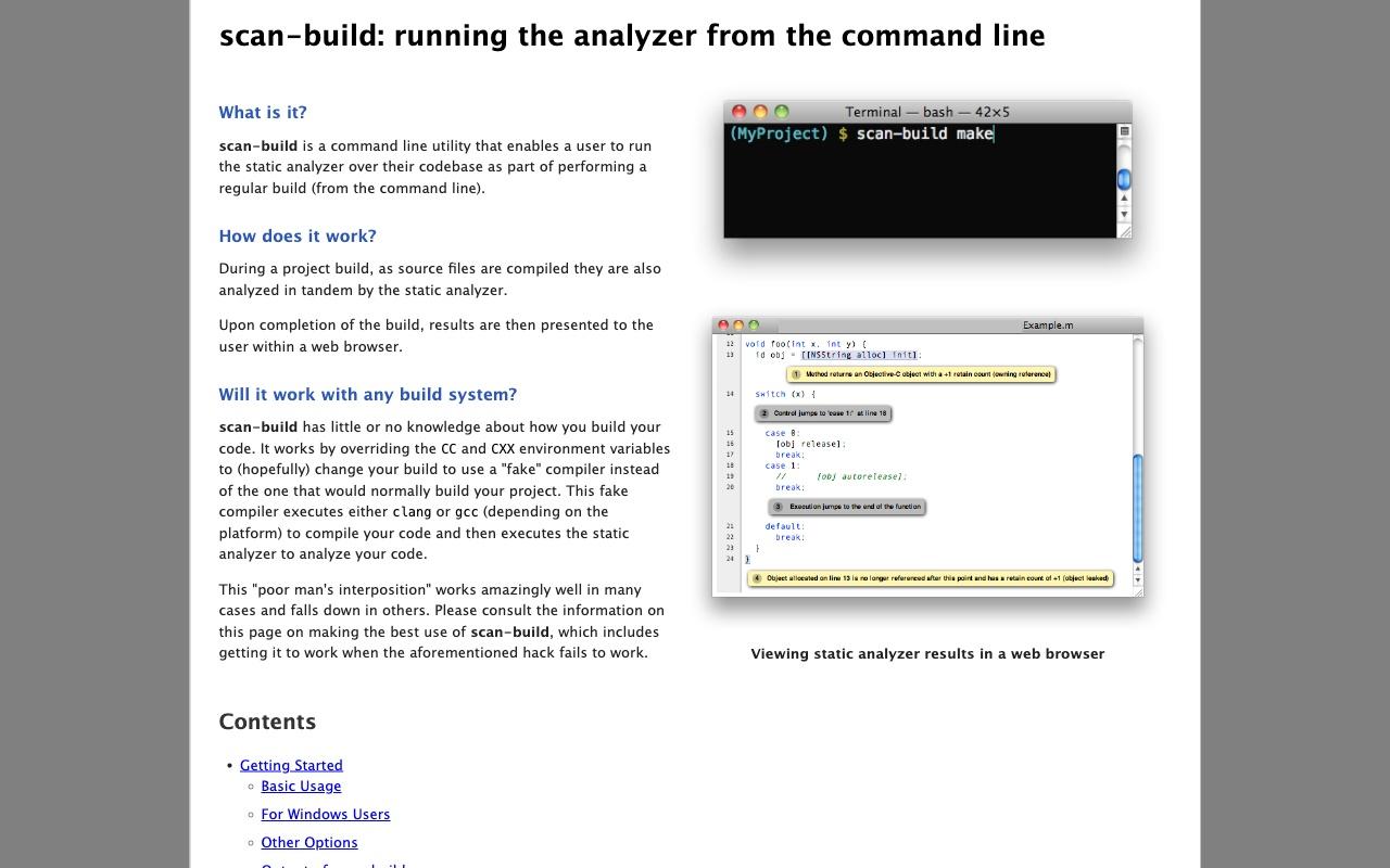 scan-build screenshot