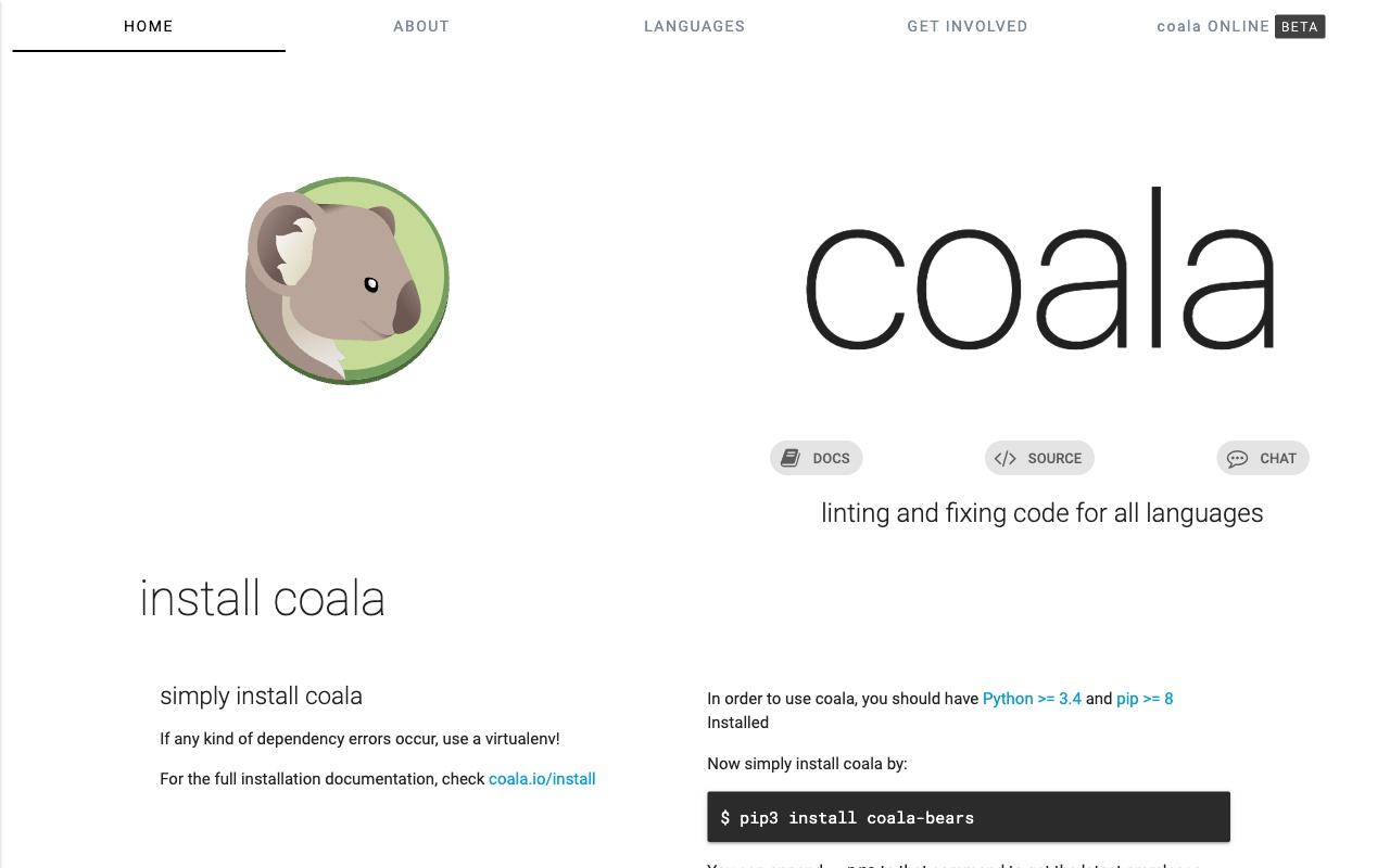 coala screenshot