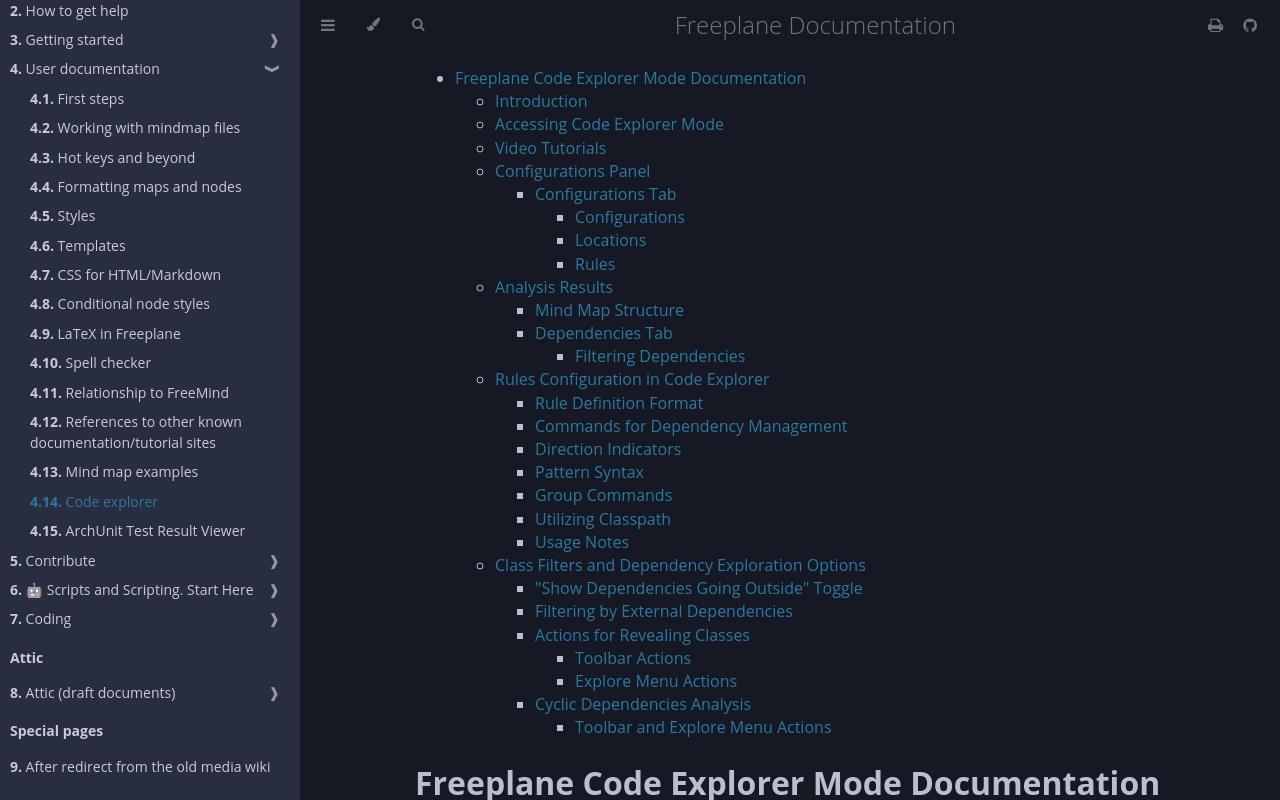 Freeplane Code Explorer screenshot