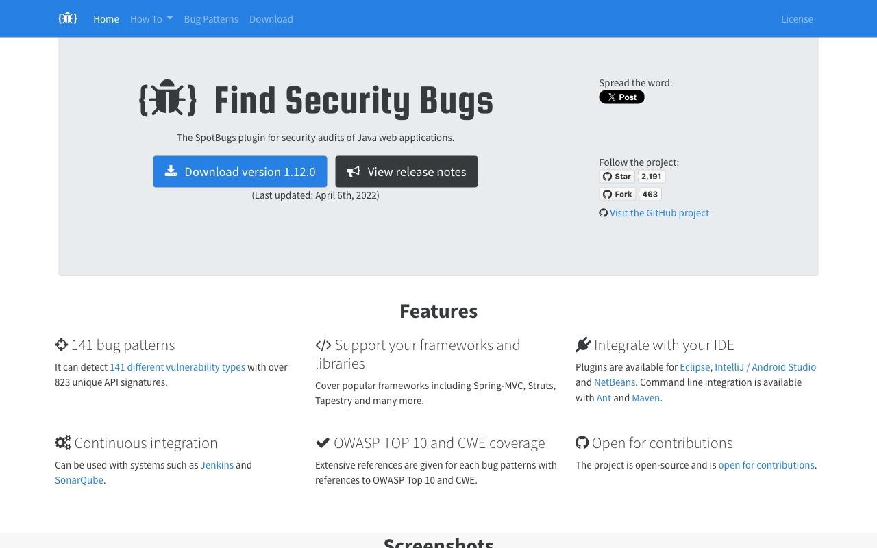 Find Security Bugs screenshot