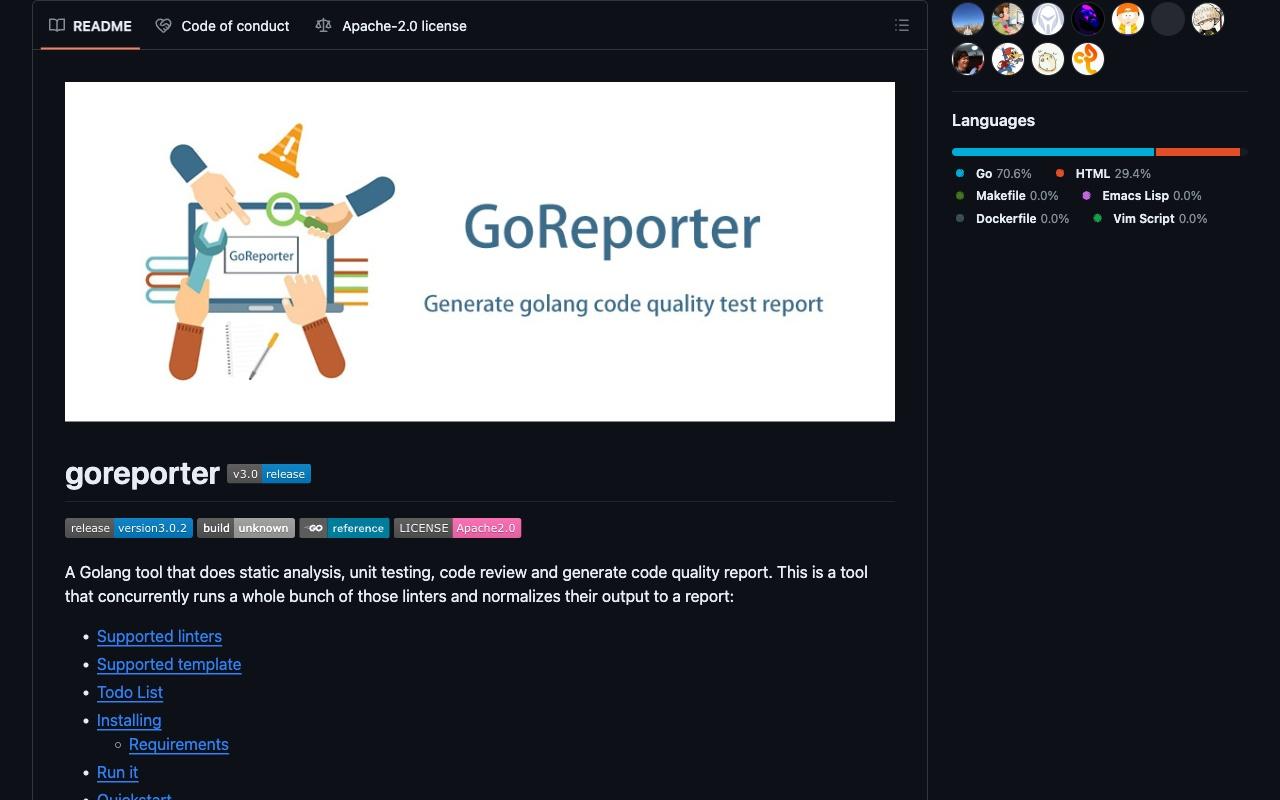 goreporter screenshot