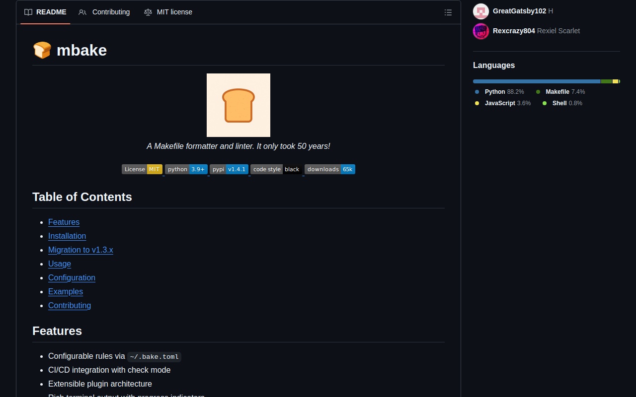 mbake screenshot