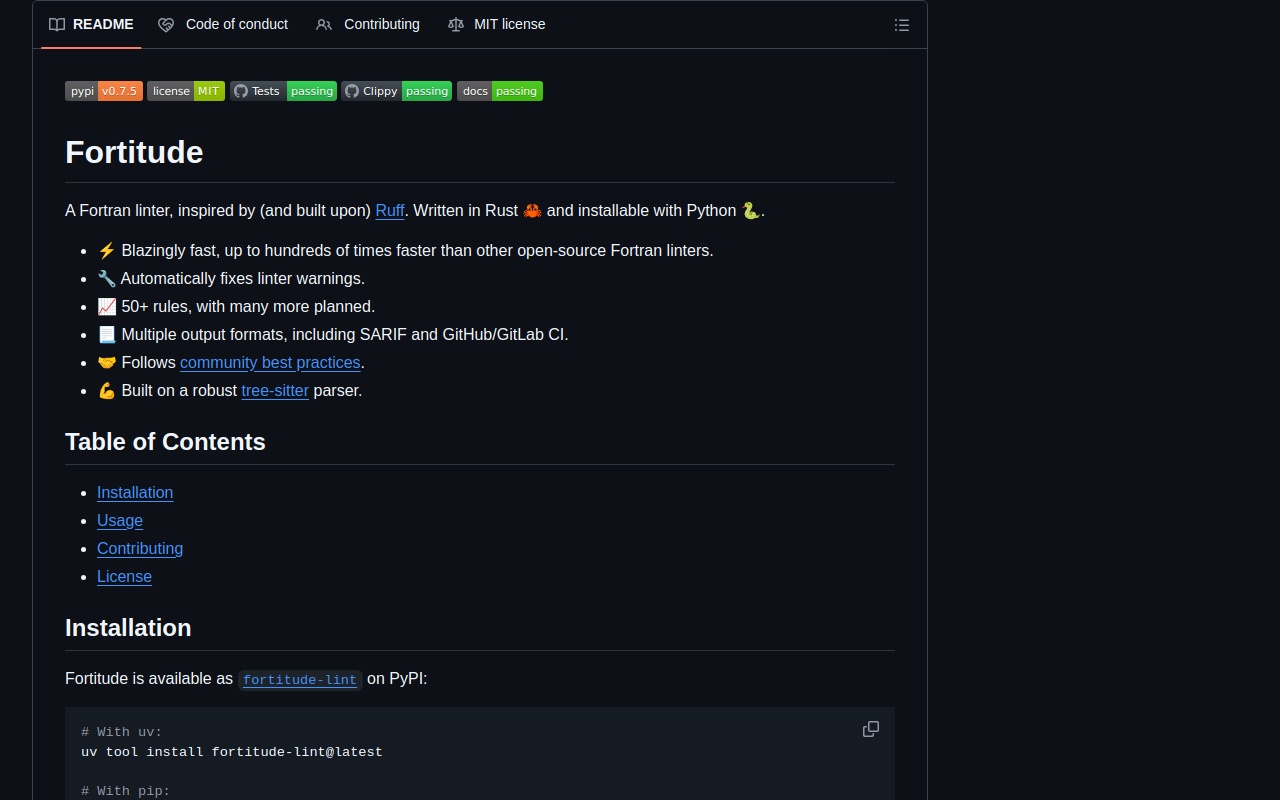 Fortitude screenshot