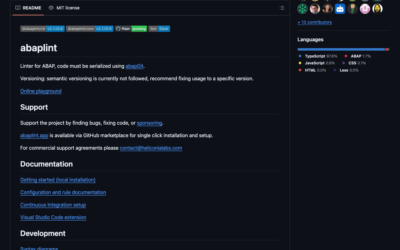 abaplint screenshot