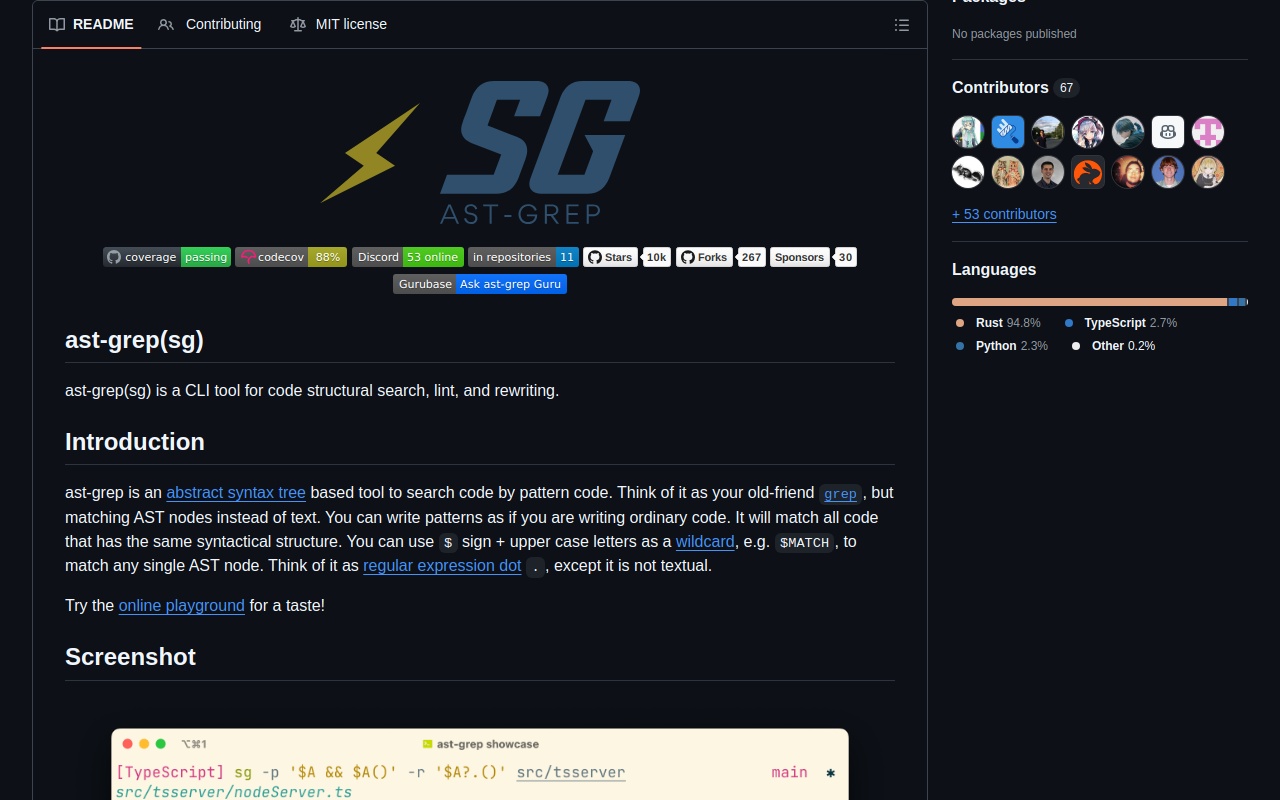 ast-grep screenshot