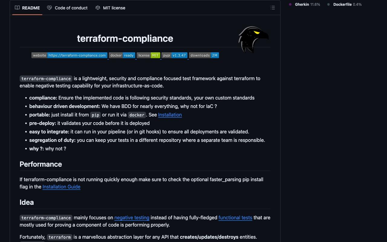 terraform-compliance screenshot