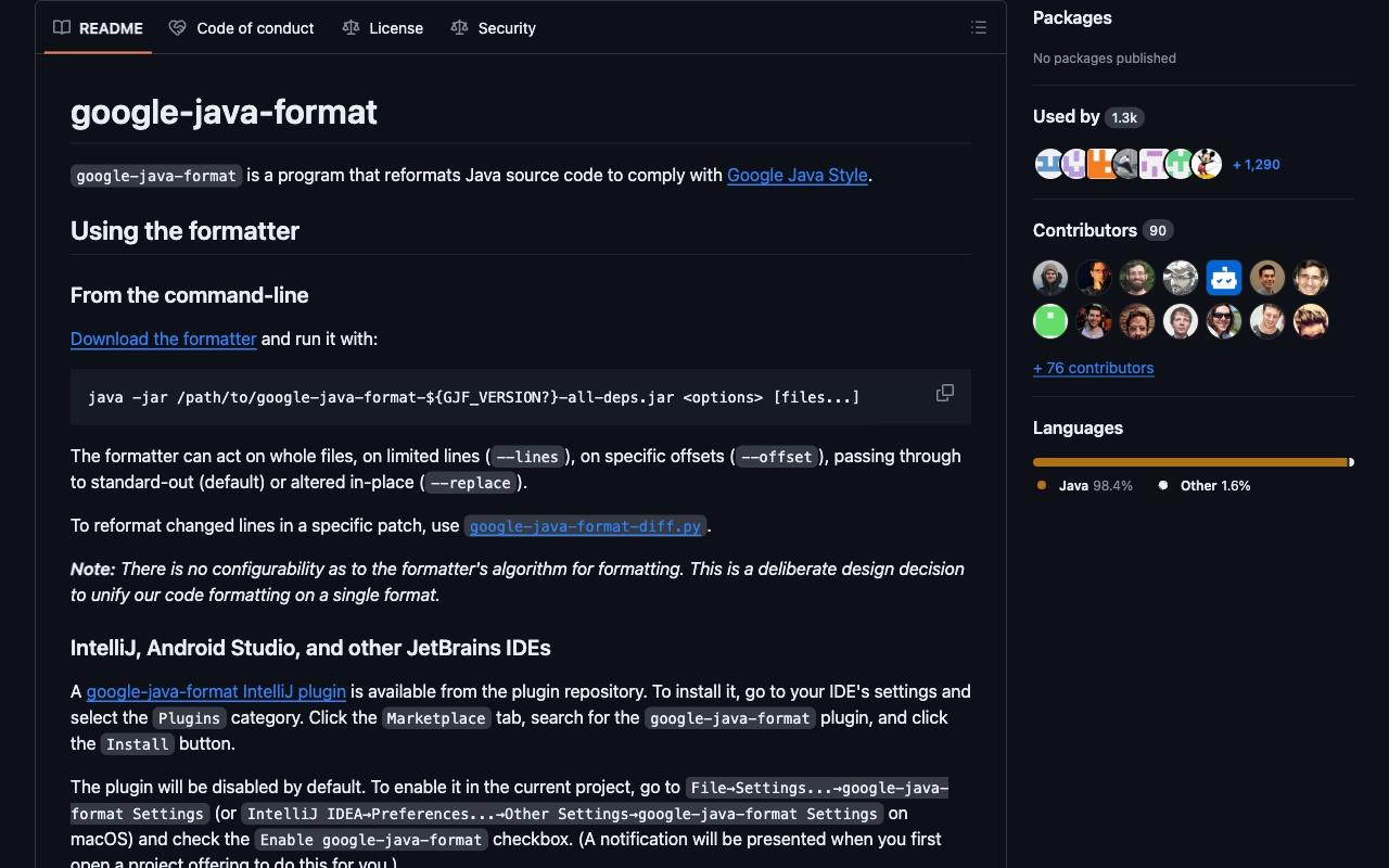 google-java-format screenshot