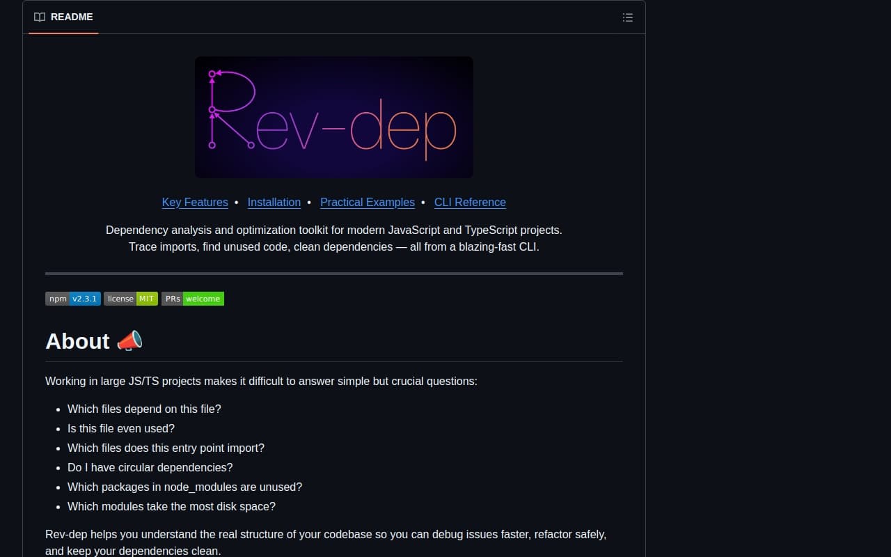 Rev-dep screenshot