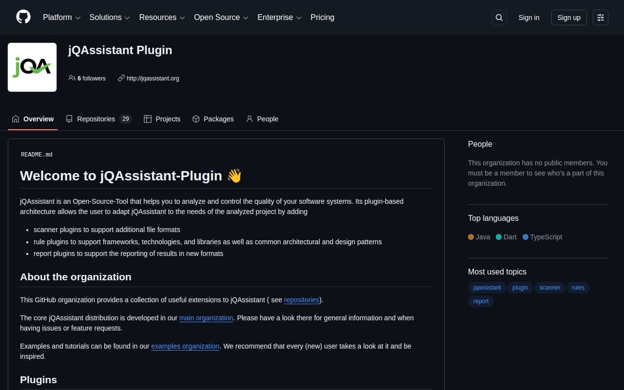 jQAssistant screenshot