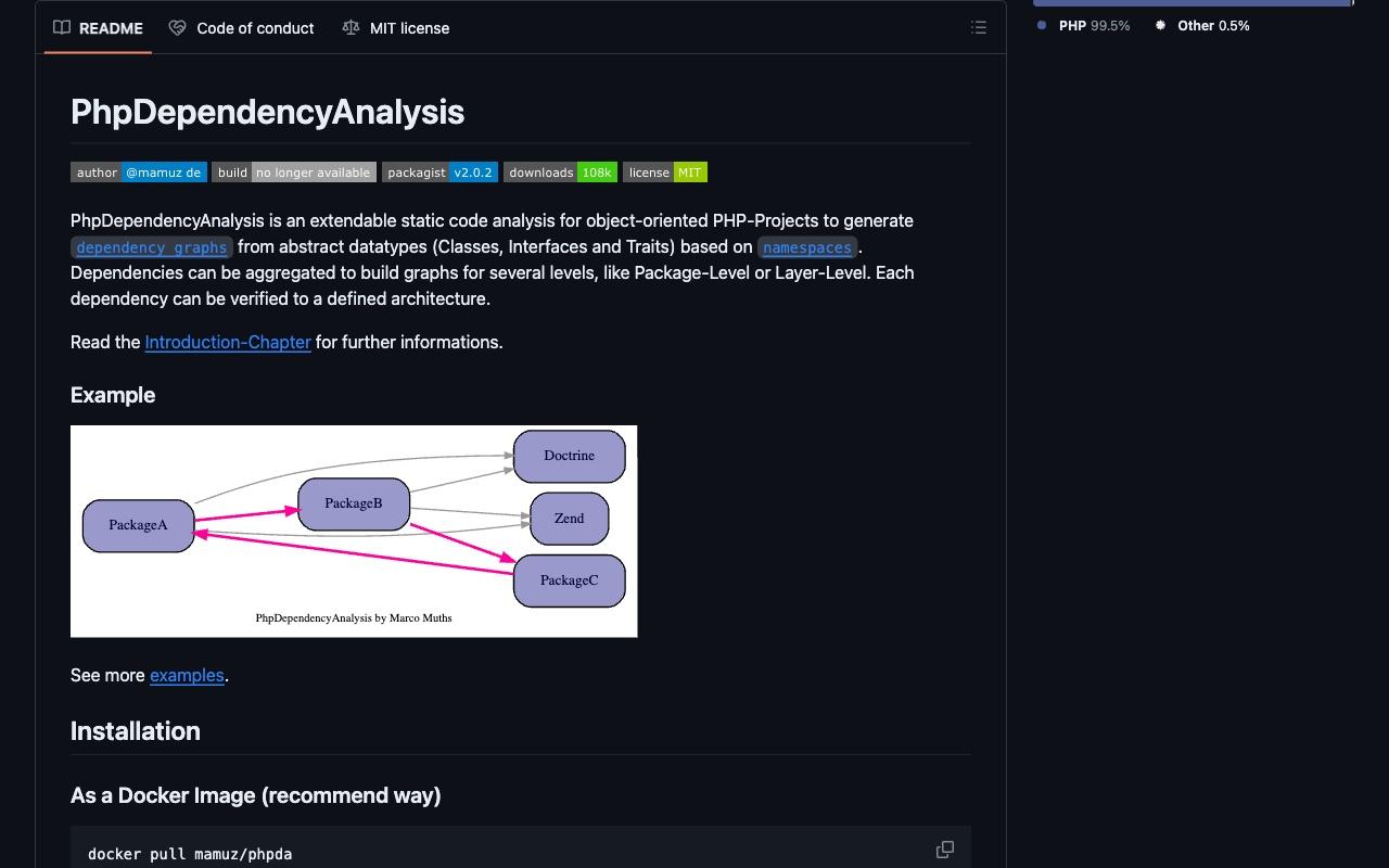 PhpDependencyAnalysis screenshot