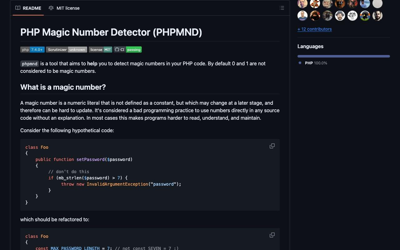 phpmnd screenshot