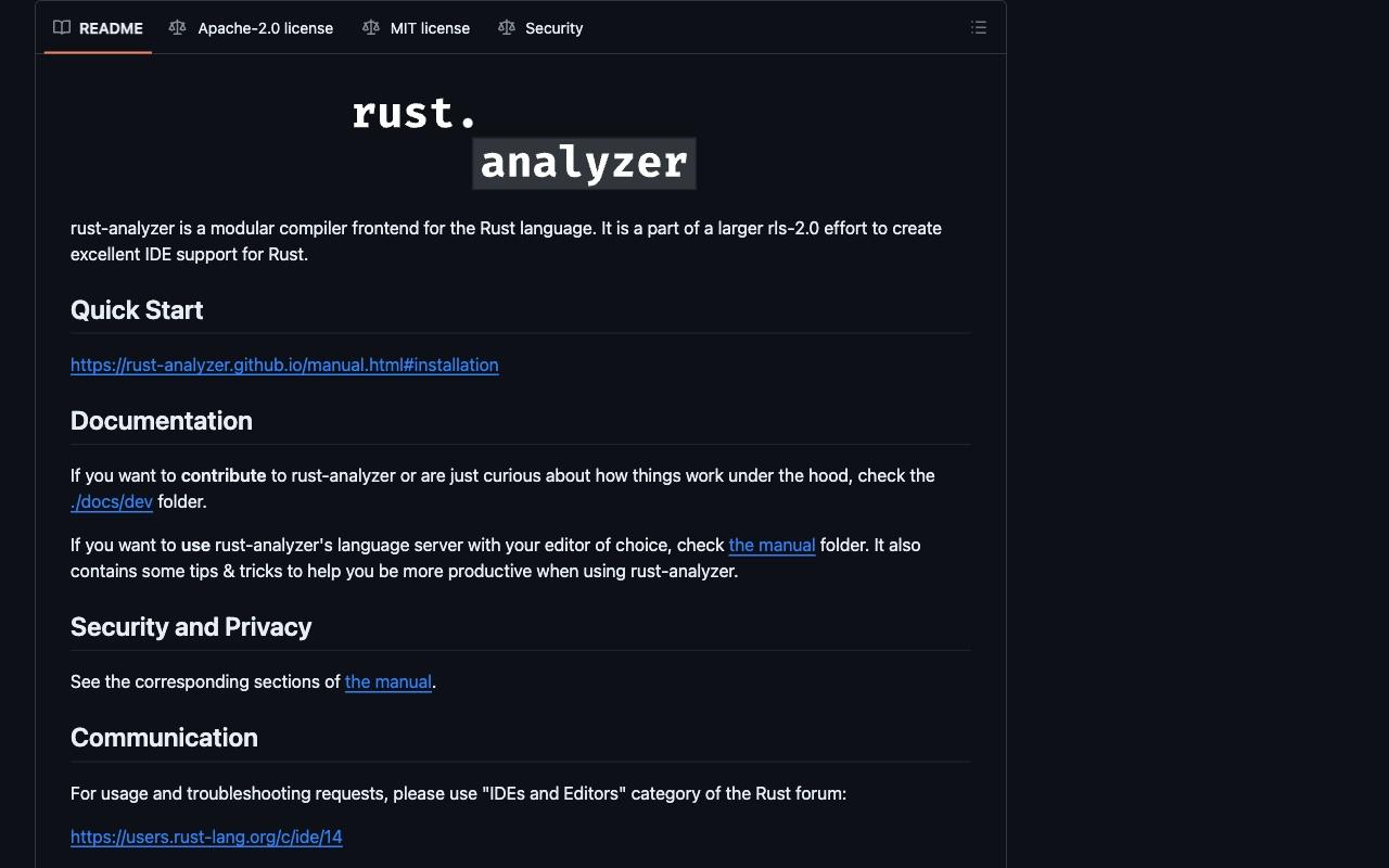 rust-analyzer screenshot