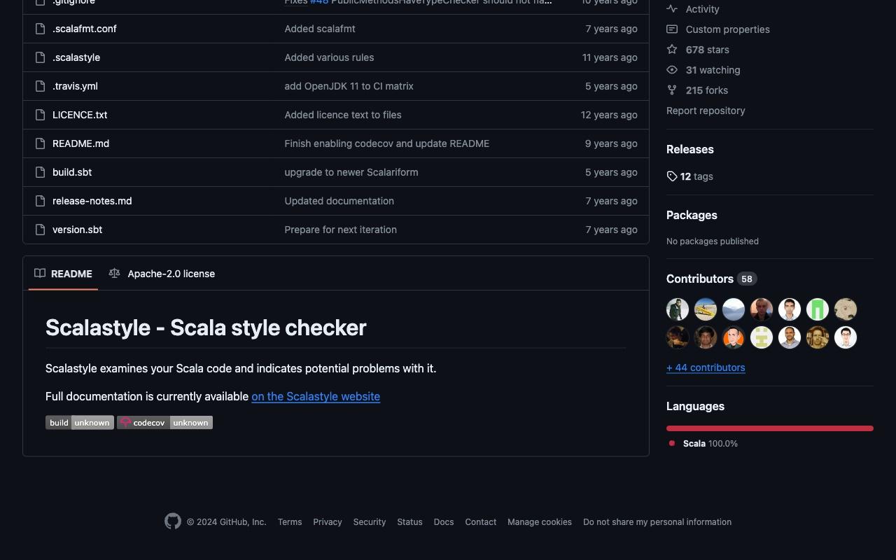 Scalastyle screenshot