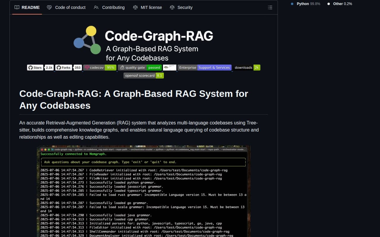 Code-Graph-RAG screenshot