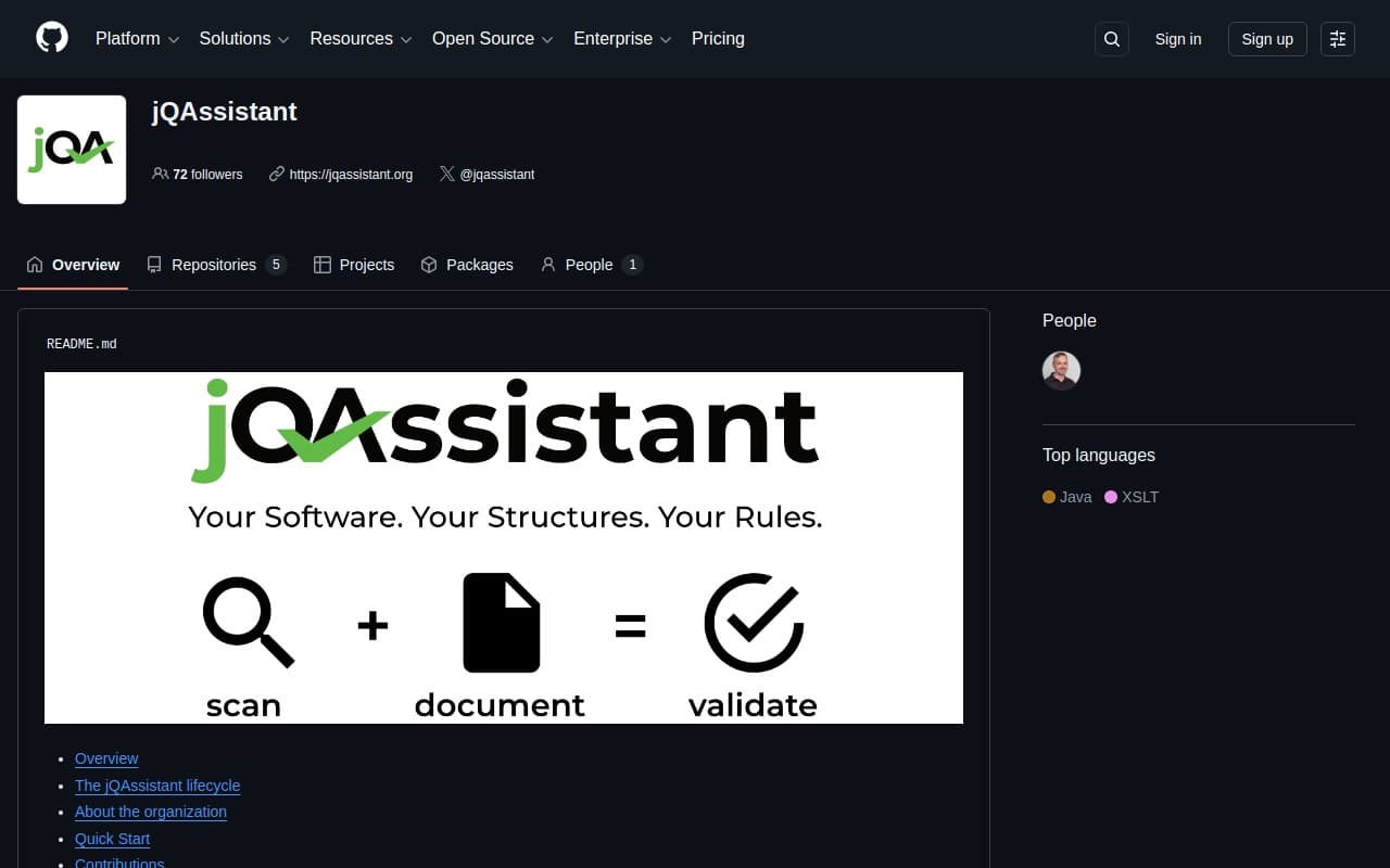 jQAssistant screenshot