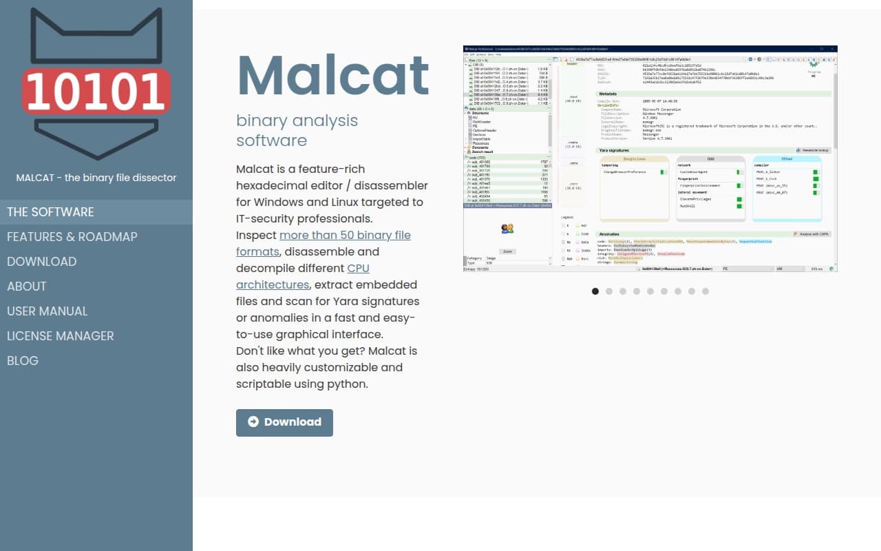 Malcat screenshot