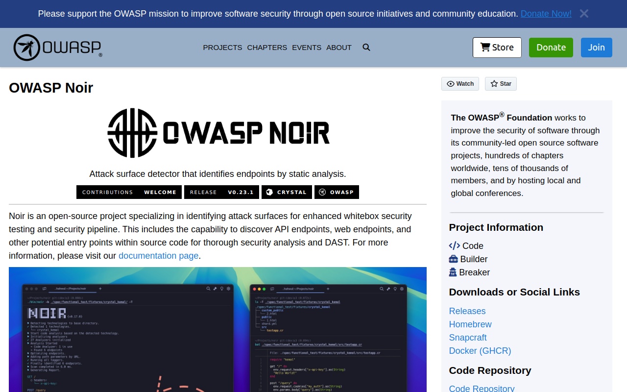 OWASP Noir screenshot