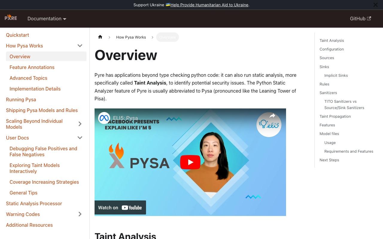 Pysa screenshot