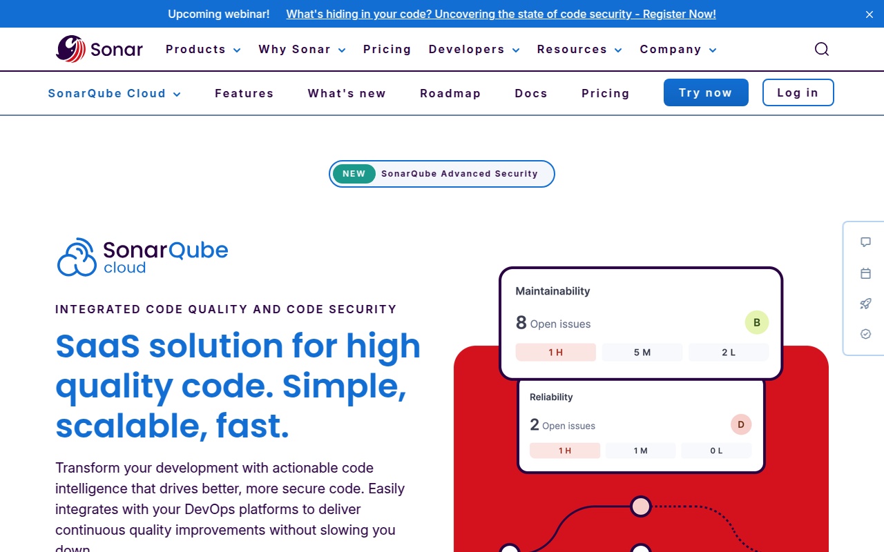 SonarQube Cloud screenshot