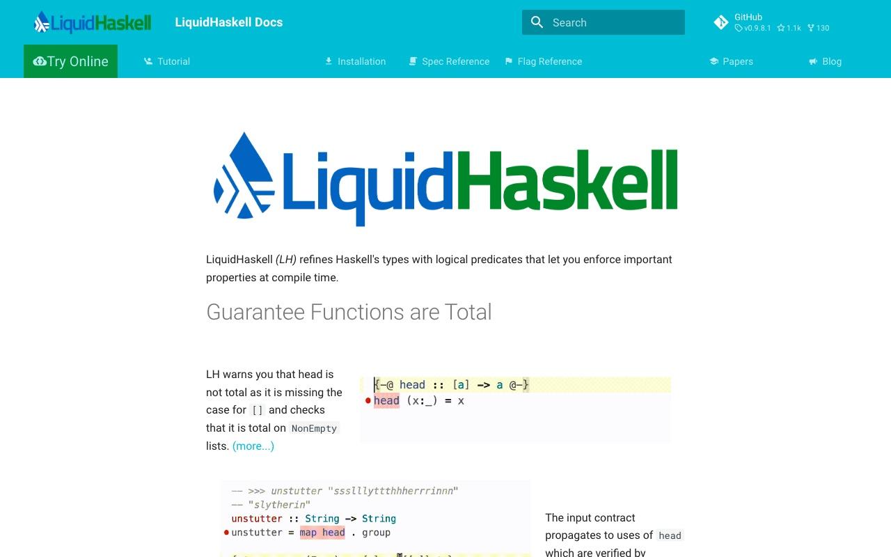 Liquid Haskell screenshot