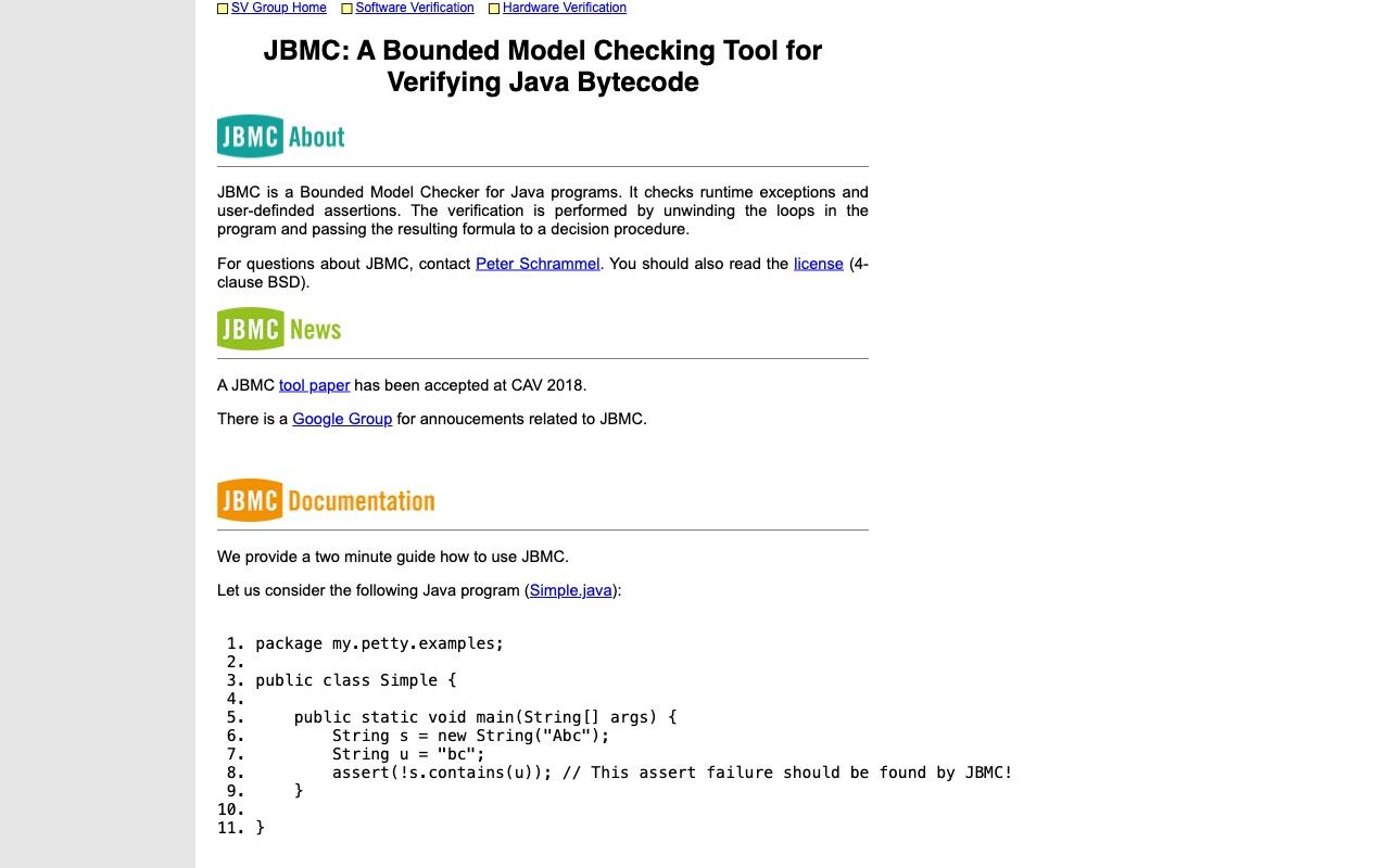 JBMC screenshot