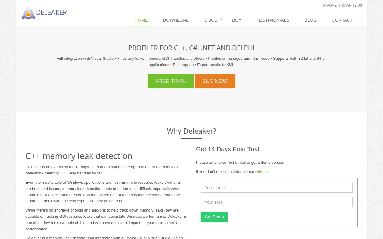 deleaker screenshot