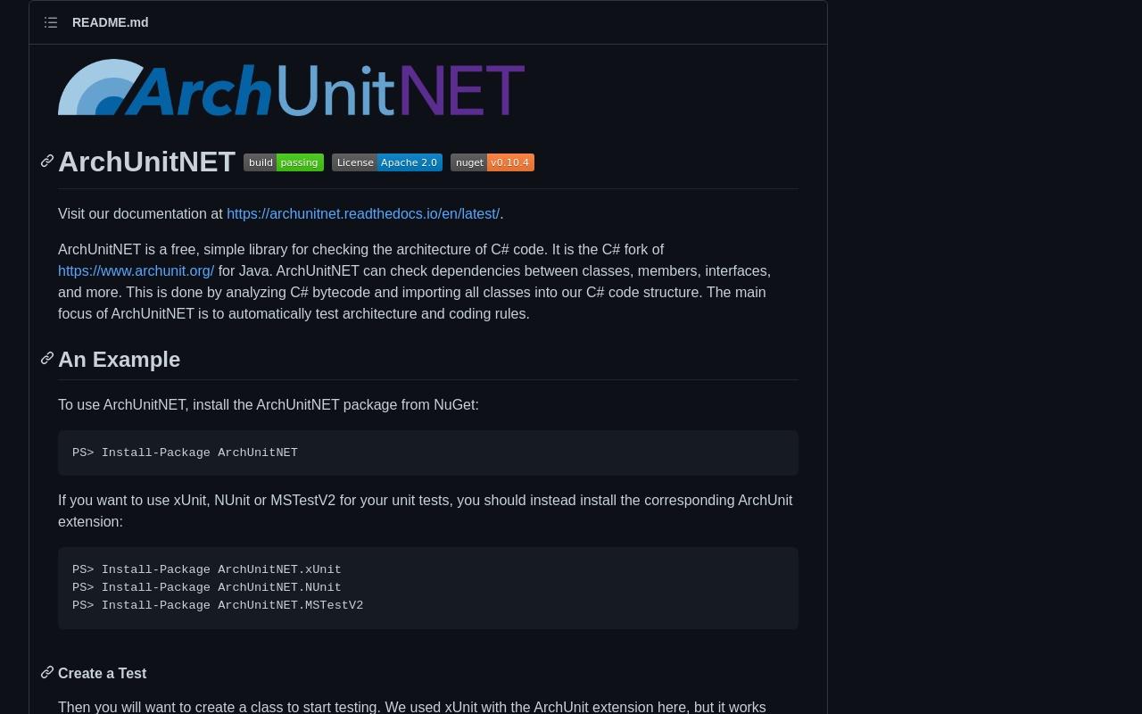 ArchUnitNET screenshot
