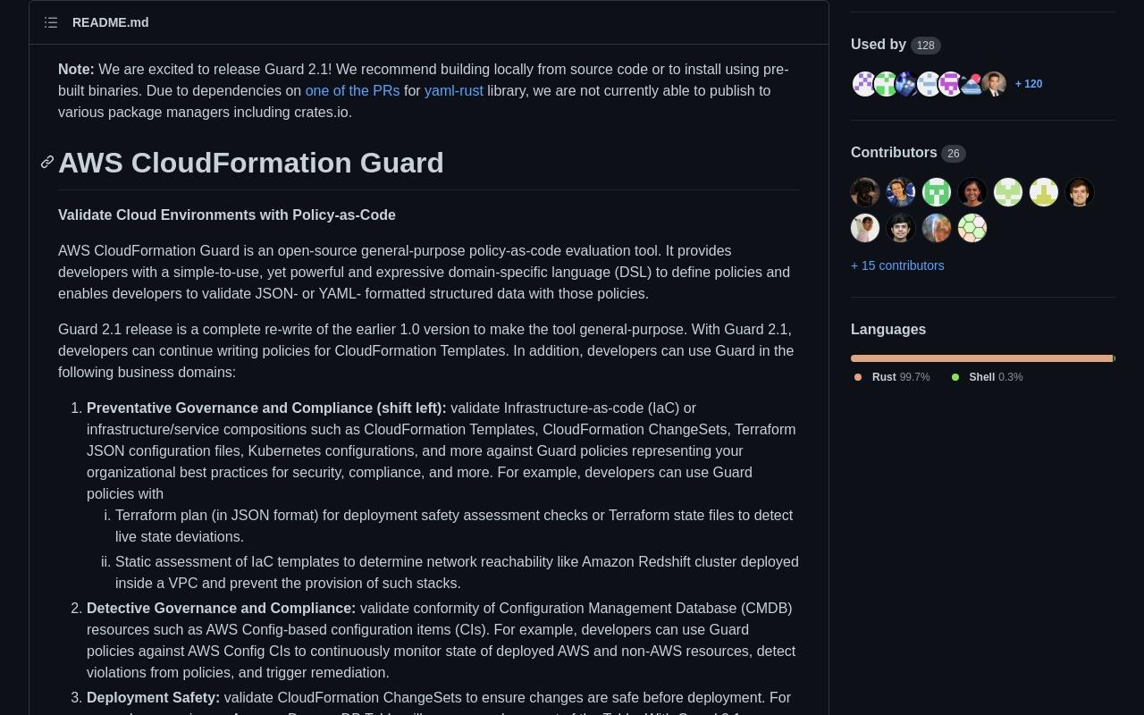 AWS CloudFormation Guard screenshot