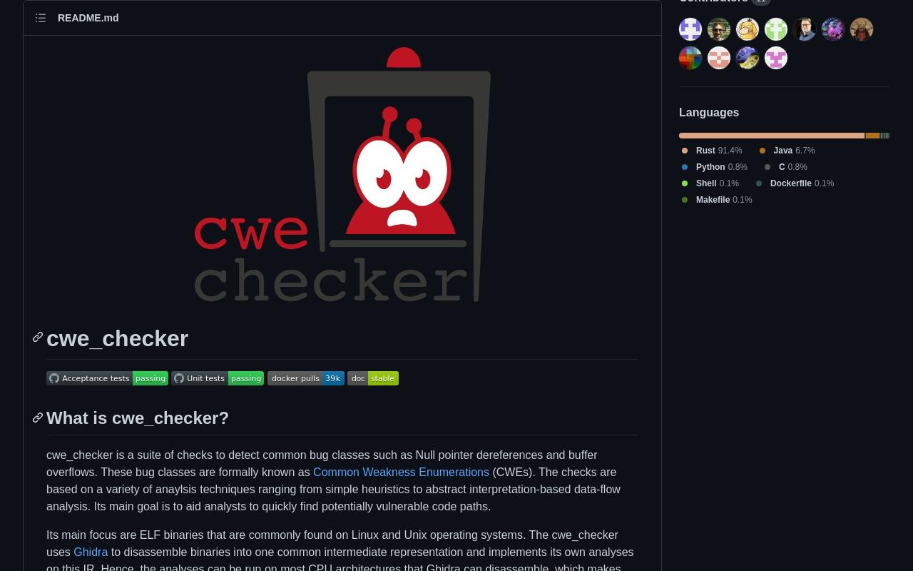 cwe_checker screenshot