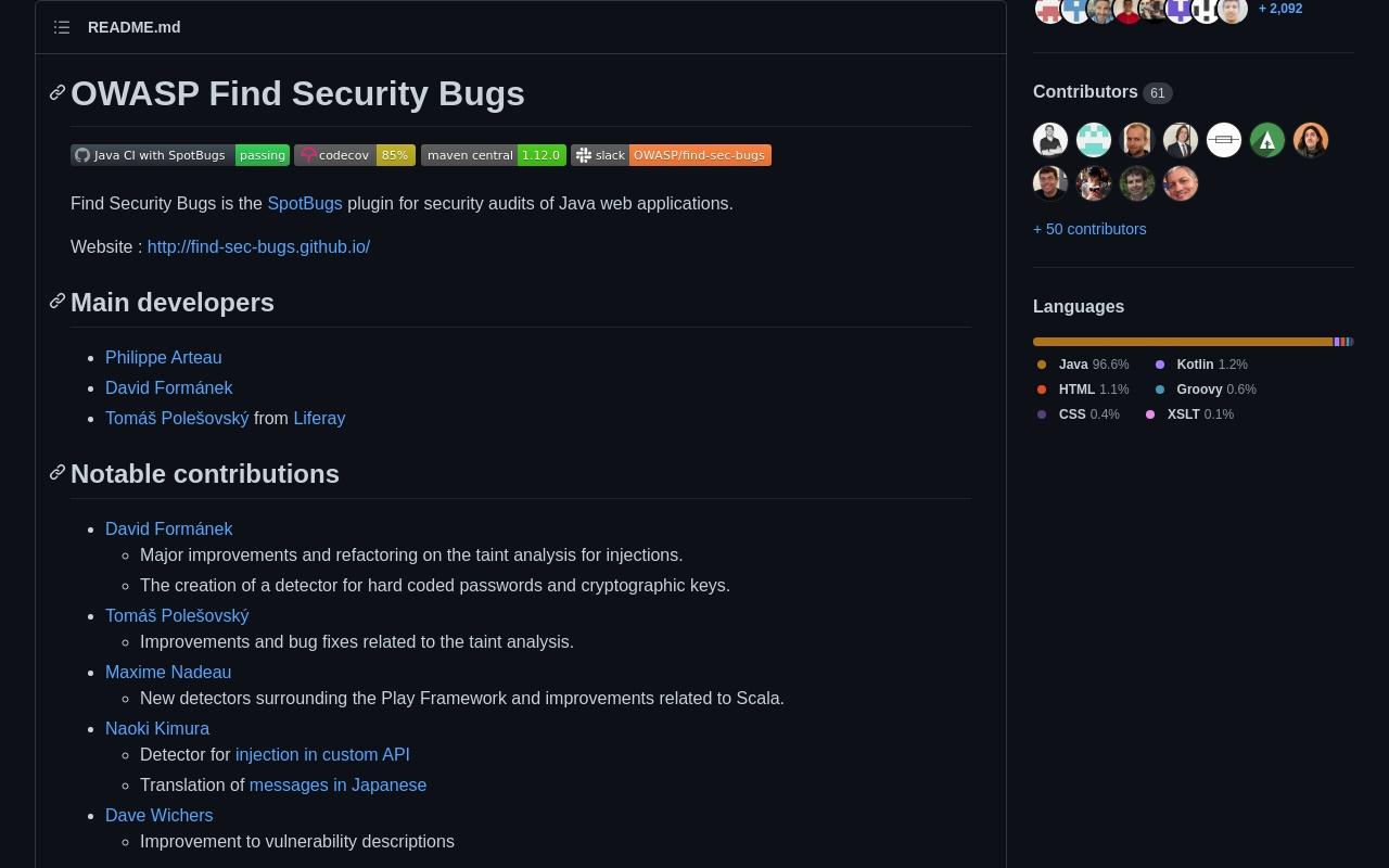 Find Security Bugs screenshot