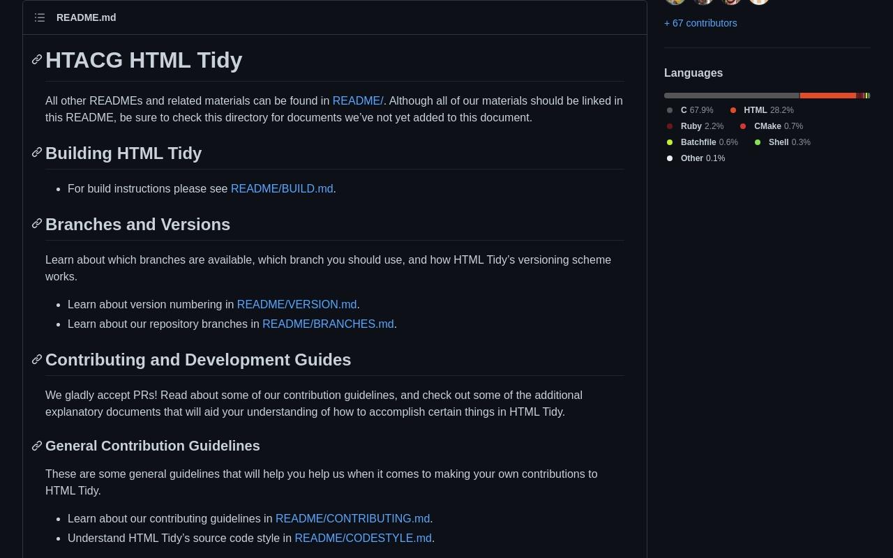 HTML Tidy screenshot