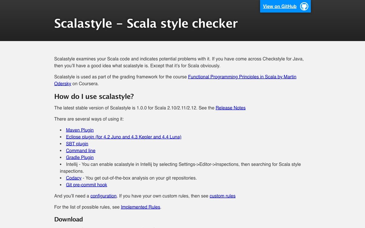 Scalastyle screenshot