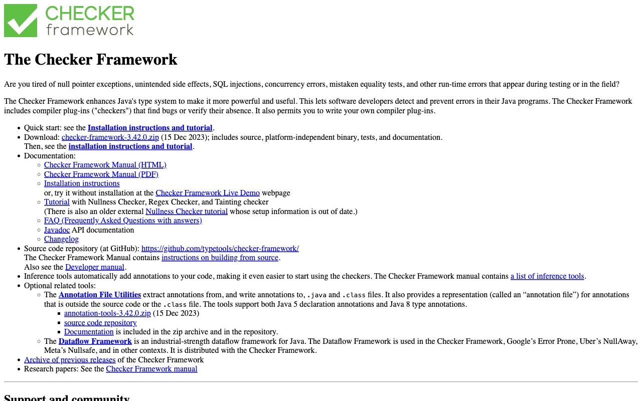 Checker Framework screenshot