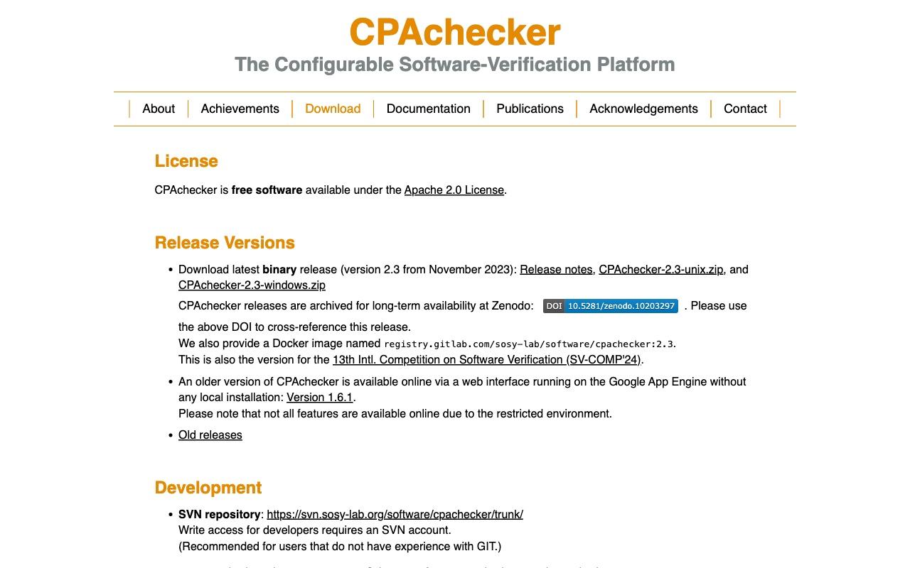 CPAchecker screenshot