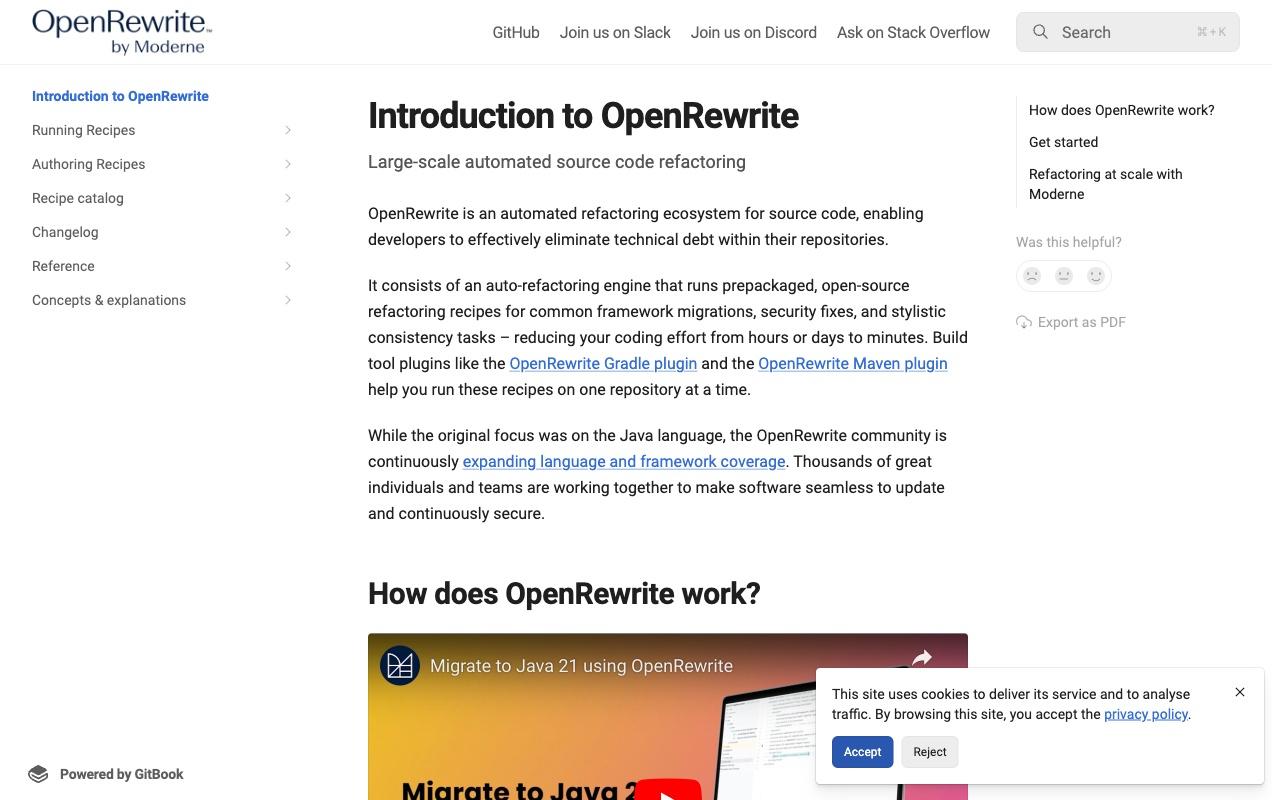 OpenRewrite screenshot