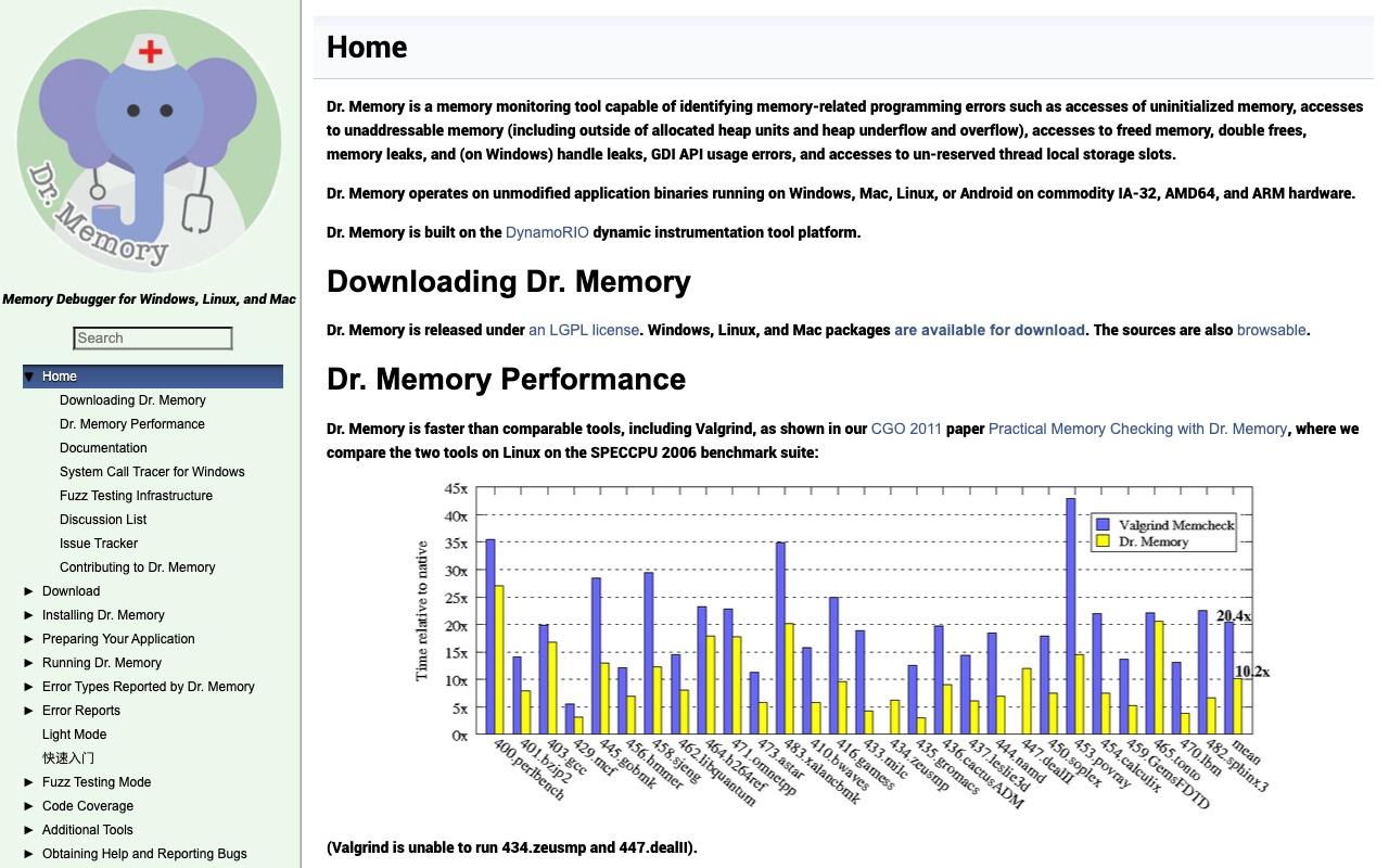 Dr. Memory screenshot