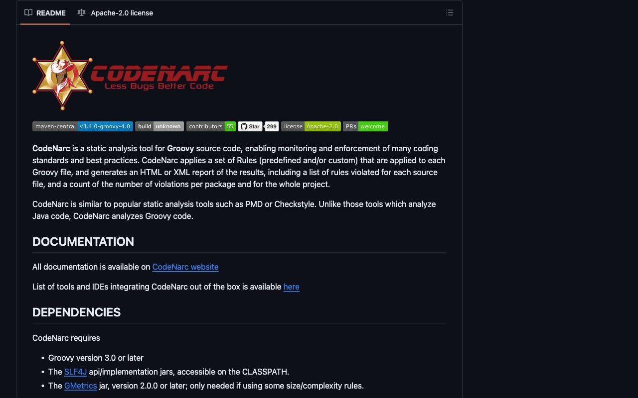 CodeNarc screenshot