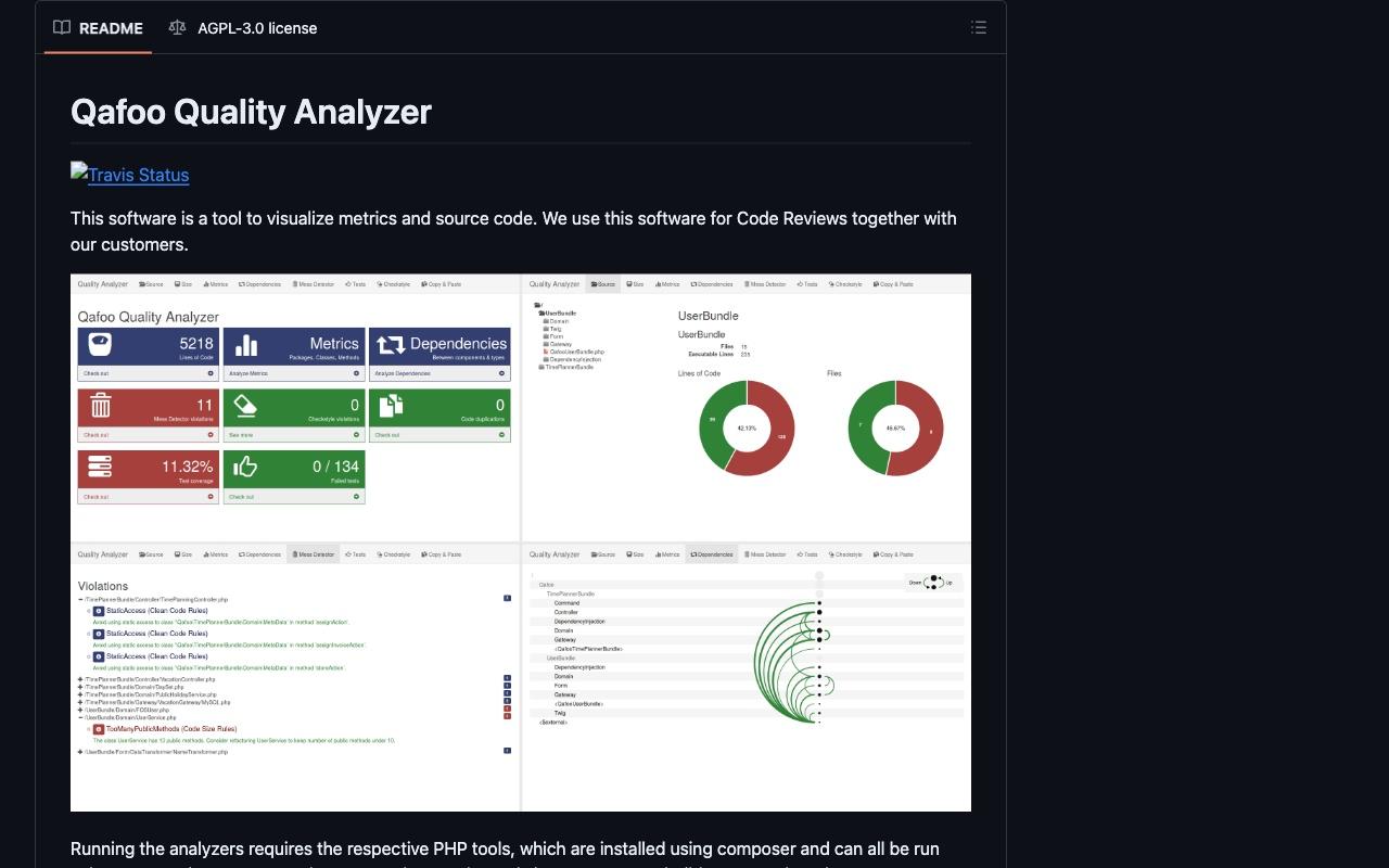 Qafoo Quality Analyzer screenshot