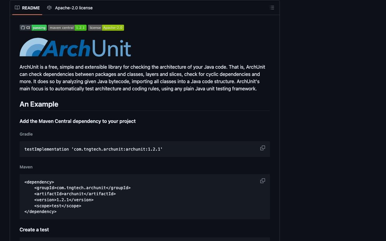 ArchUnit screenshot