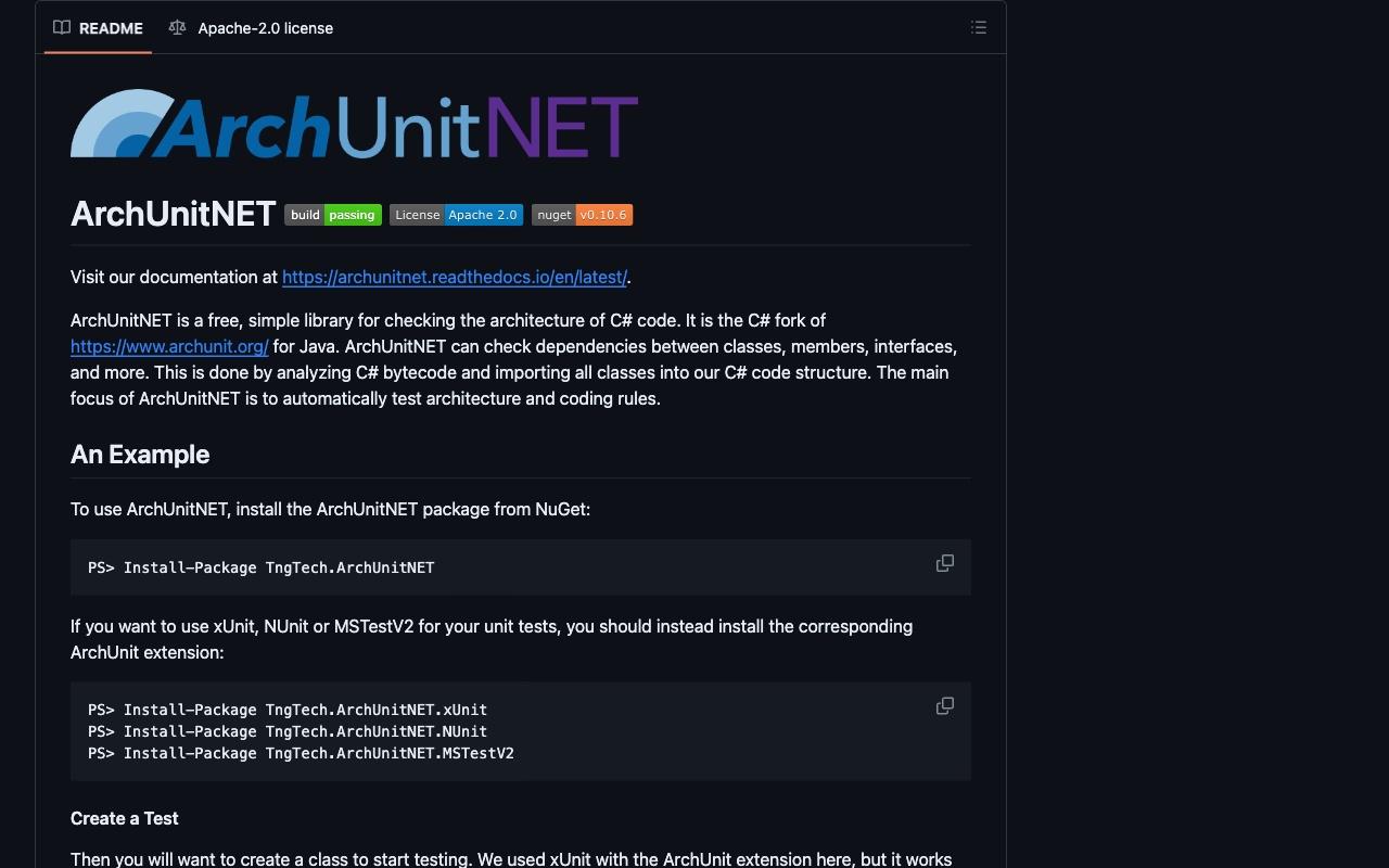 ArchUnitNET screenshot