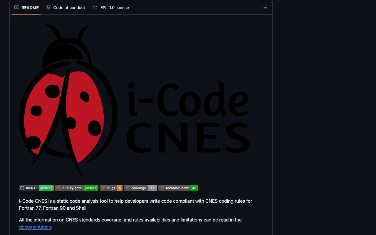 i-Code CNES for Fortran screenshot
