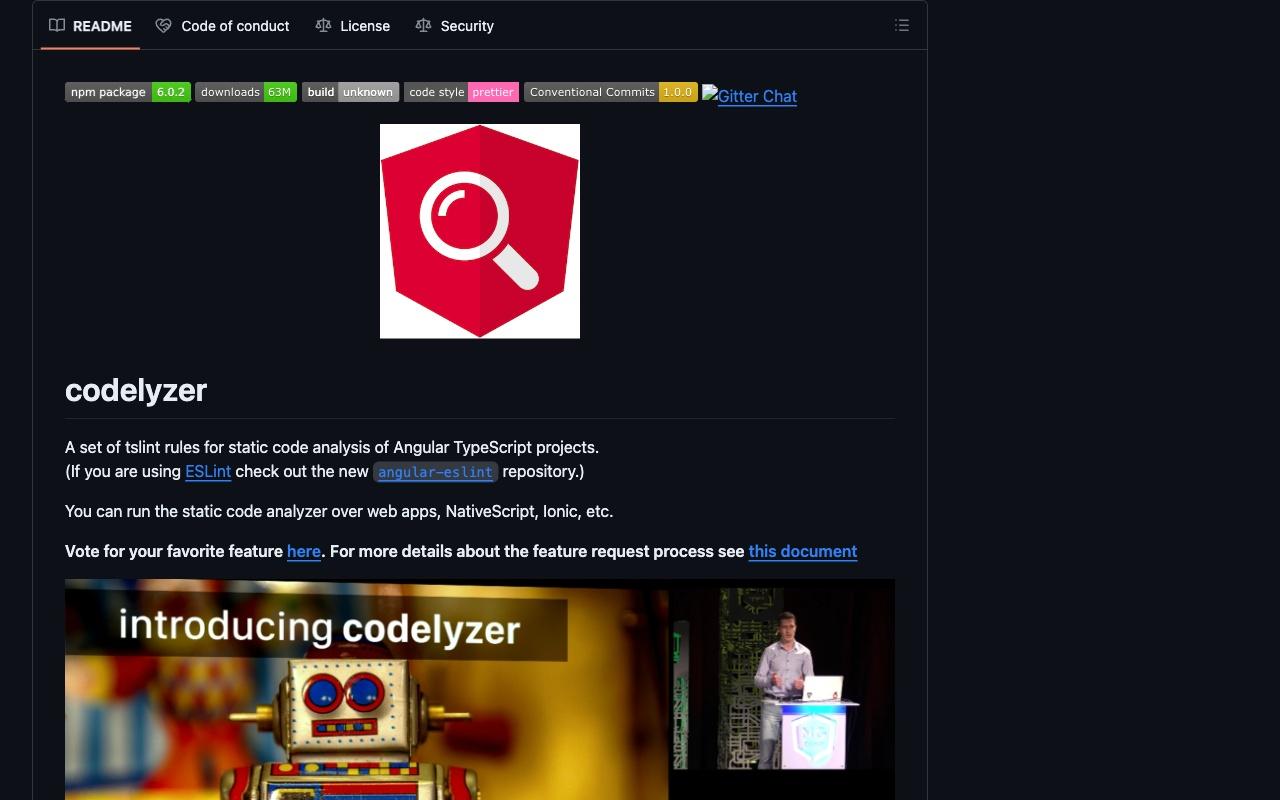 Codelyzer screenshot
