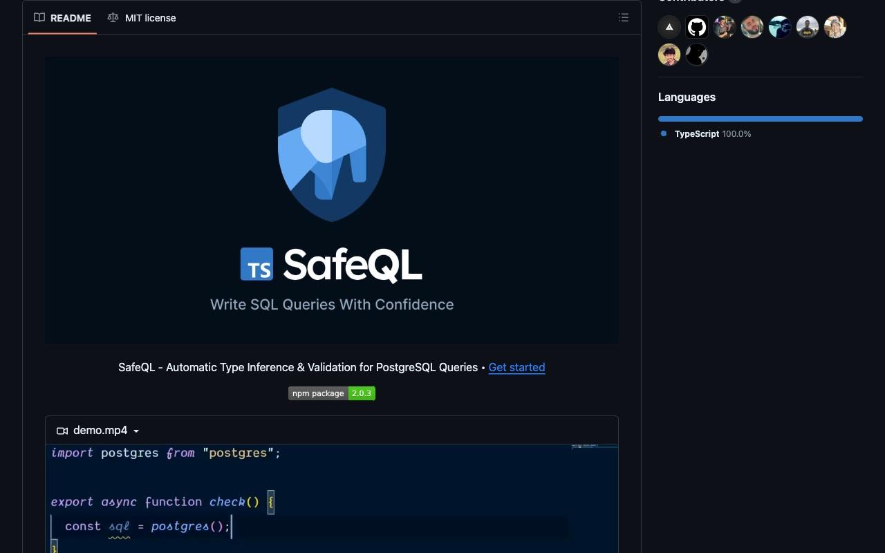 SafeQL screenshot