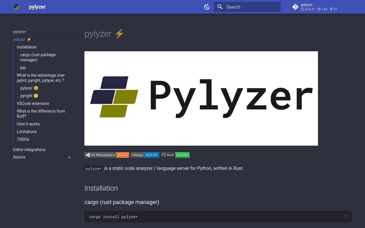 pylyzers screenshot
