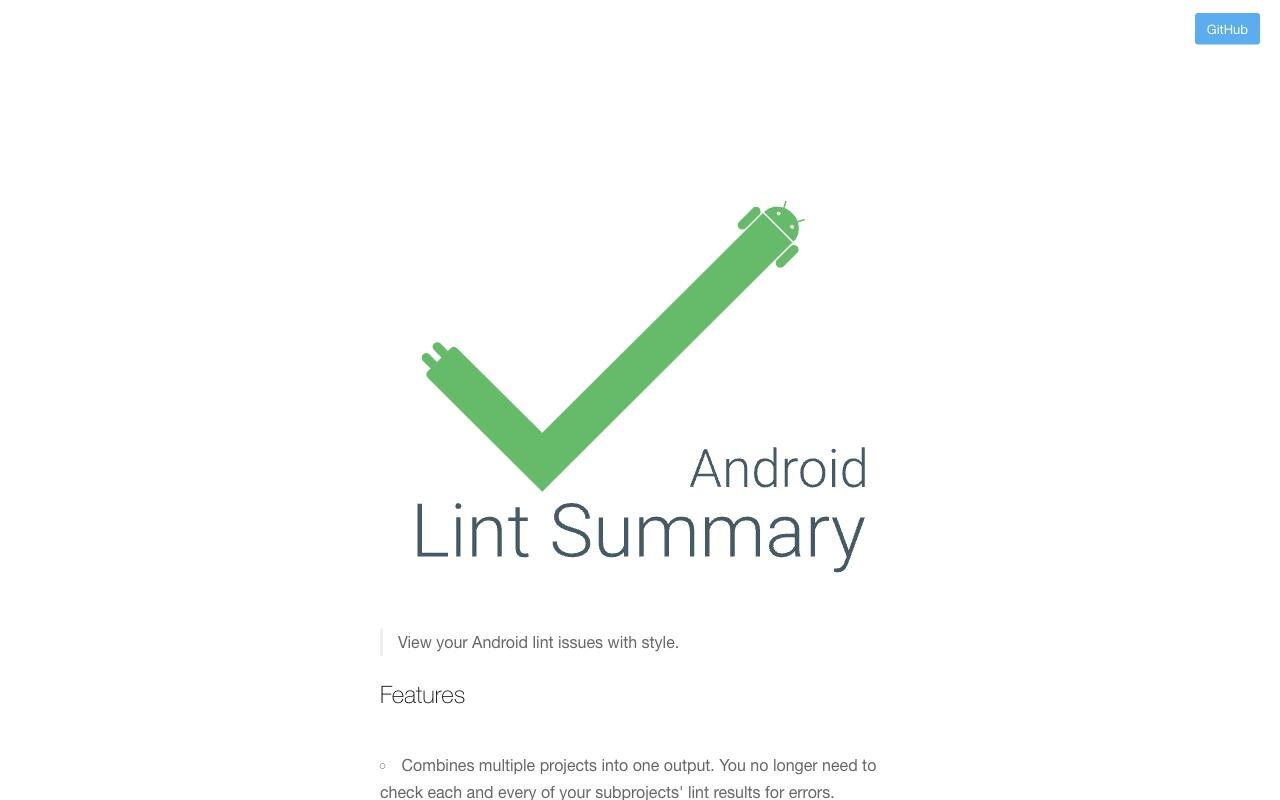 android-lint-summary screenshot