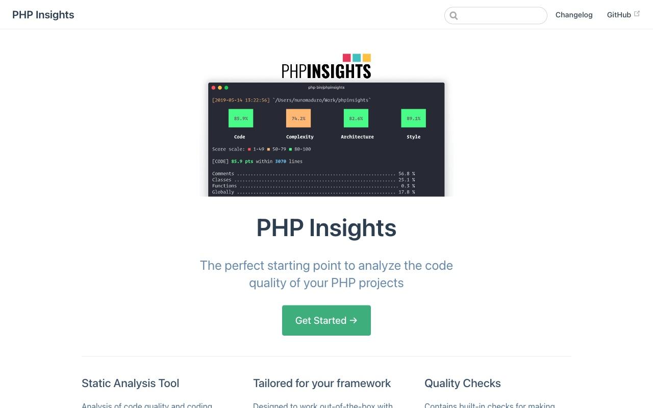 PHP Insights screenshot
