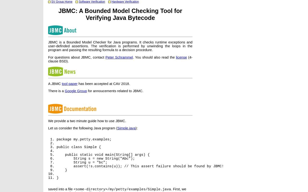 JBMC screenshot